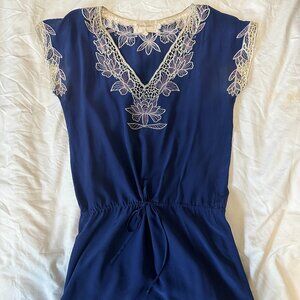 Yumi Kim Silk Embroidered Mini Dress (XS)